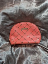 Michael Kors Coral/Red and Gold Cosmetic Bag