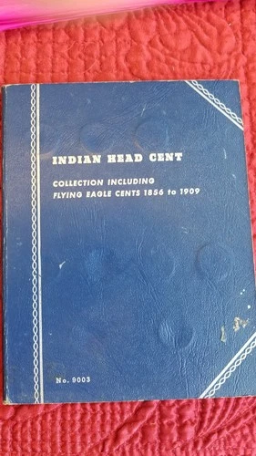 Indian Head Cent album, 1856 to 1909. 35 coins