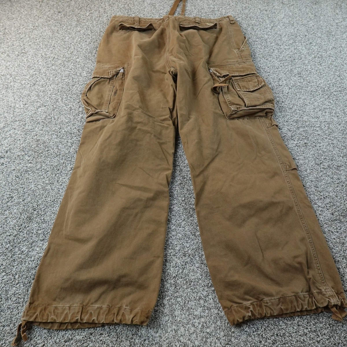 VTG Abercrombie Fitch Pants Mens 36X30 Brown Cargo Military