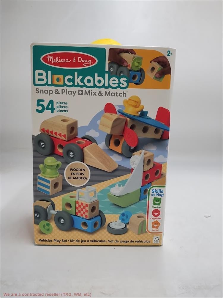Melissa & Doug Blockables Vehicles Snap And Play, Mix And Match Connectable W...