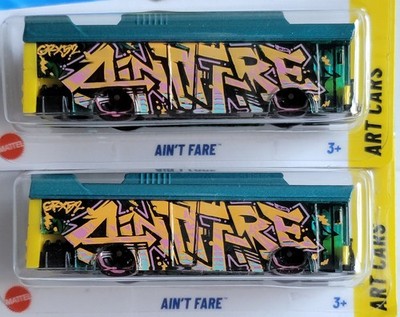 Lot of 2 Two 2025 How Wheels Ain't Fare 88/250 Art Cars 8/10 Mattel New Sealed