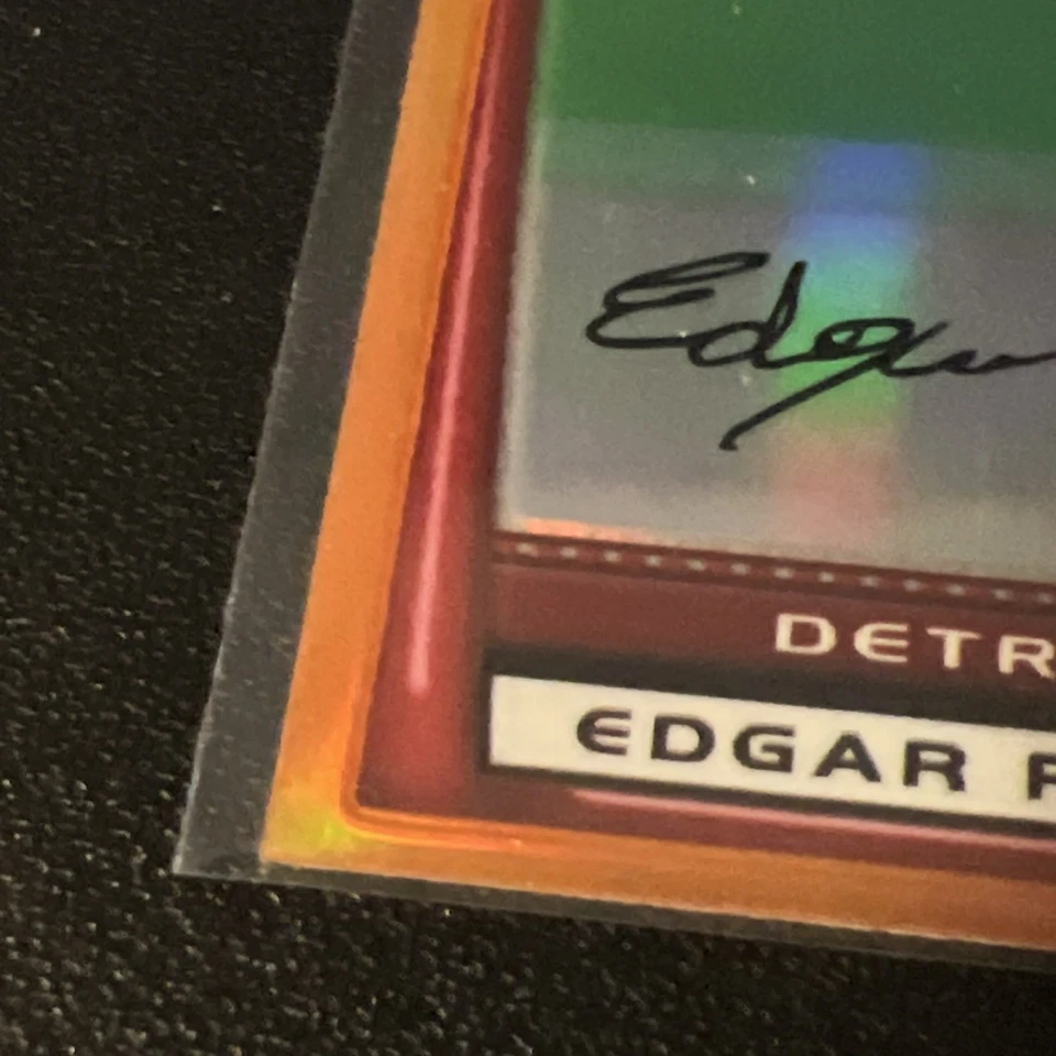 2008 Bowman Chrome Edgar Renteria #169 Orange Refractor Auto 12/25 - Image 2 of 4