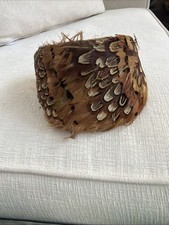 VINTAGE PEACOCK FEATHER HAT UNIONMADE STUNNING PHEASANT WOMEN'S HAT 1950  s