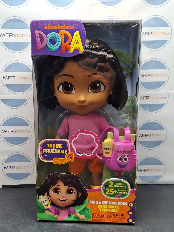 Dora l’Esploratrice Bambola interattiva 30cm canta e parla in INGLESE e SPAGNOLO - Immagine 3 di 4
