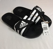 Adidas Men's Adissage Slip On Slides Comfort Sandals Black/White
