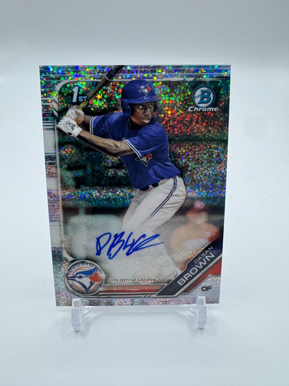 Dasan Brown 2019 Bowman Draft Chrome 1st Auto RC Sparkle Refractor /71