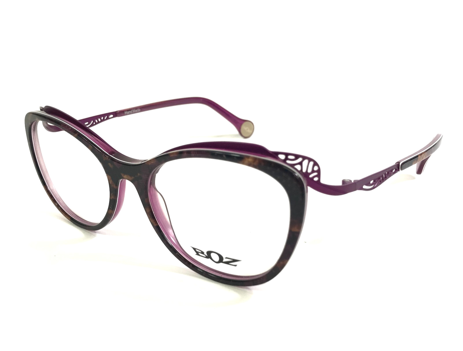 BOZ Eyeglasses Frames CELESTE 9070 Brown SnakePurple Cat Eye Full Rim 53-18-136 59390₽