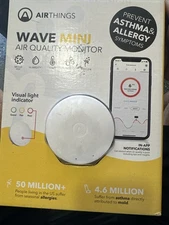 Airthings 2928 Wave Mini Battery Operated Smart Indoor Air Quality Monitor