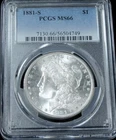 1881-S Morgan Silver Dollar - PCGS MS66