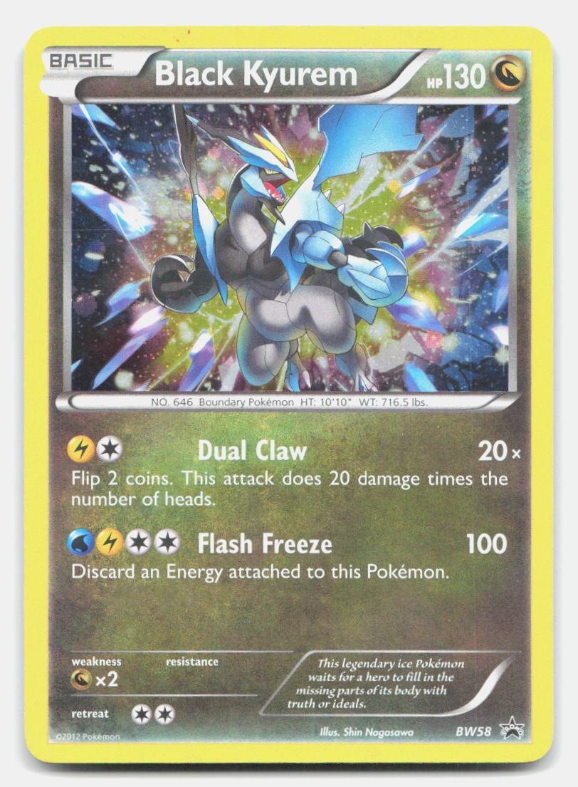 Black Kyurem BW58 Holo Promo Black And White Promo Pokemon NM