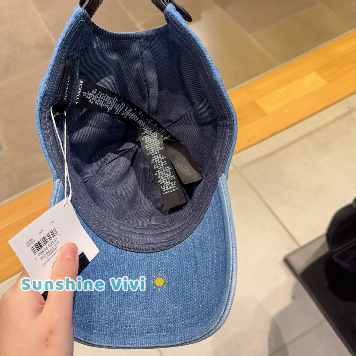 NWT Coach Unisex Signature Patch Baseball Hat Indigo CCN89 | eBay