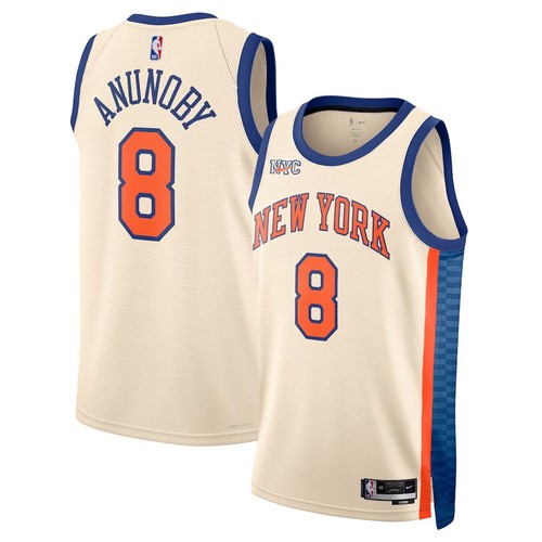 [ All Stitched ] #8 Anunoby Knicks 2025/26 City Edition Jersey
