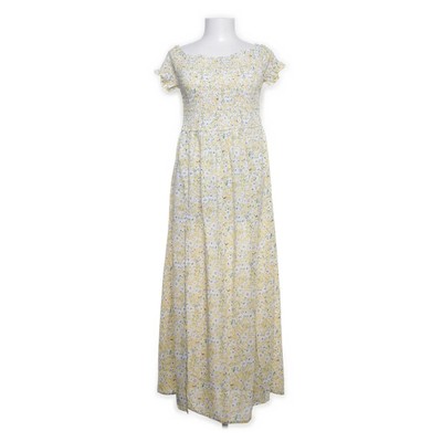 Tsher, Maxikleid, Größe: XL, Gelb/Mehrfarbig, Polyester, Blumen, Damen #VKH
