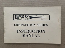Vintage PRO LINE ELECTRONICS Competition Series Instruction Manual R/C Aircraft