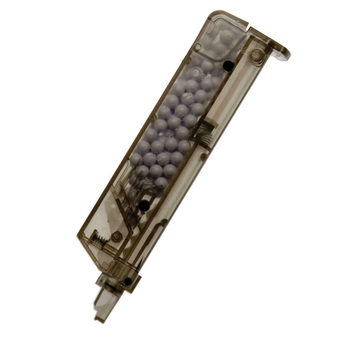 ASG Airsoft Magazine Speed Loader Transparent Black 100rd 6mm Bb