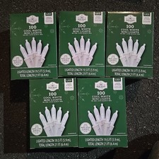 NIB Lot of 5 Holiday Time 100 Cool White Mini Lights Indoor/Outdoor LED 21 Ft