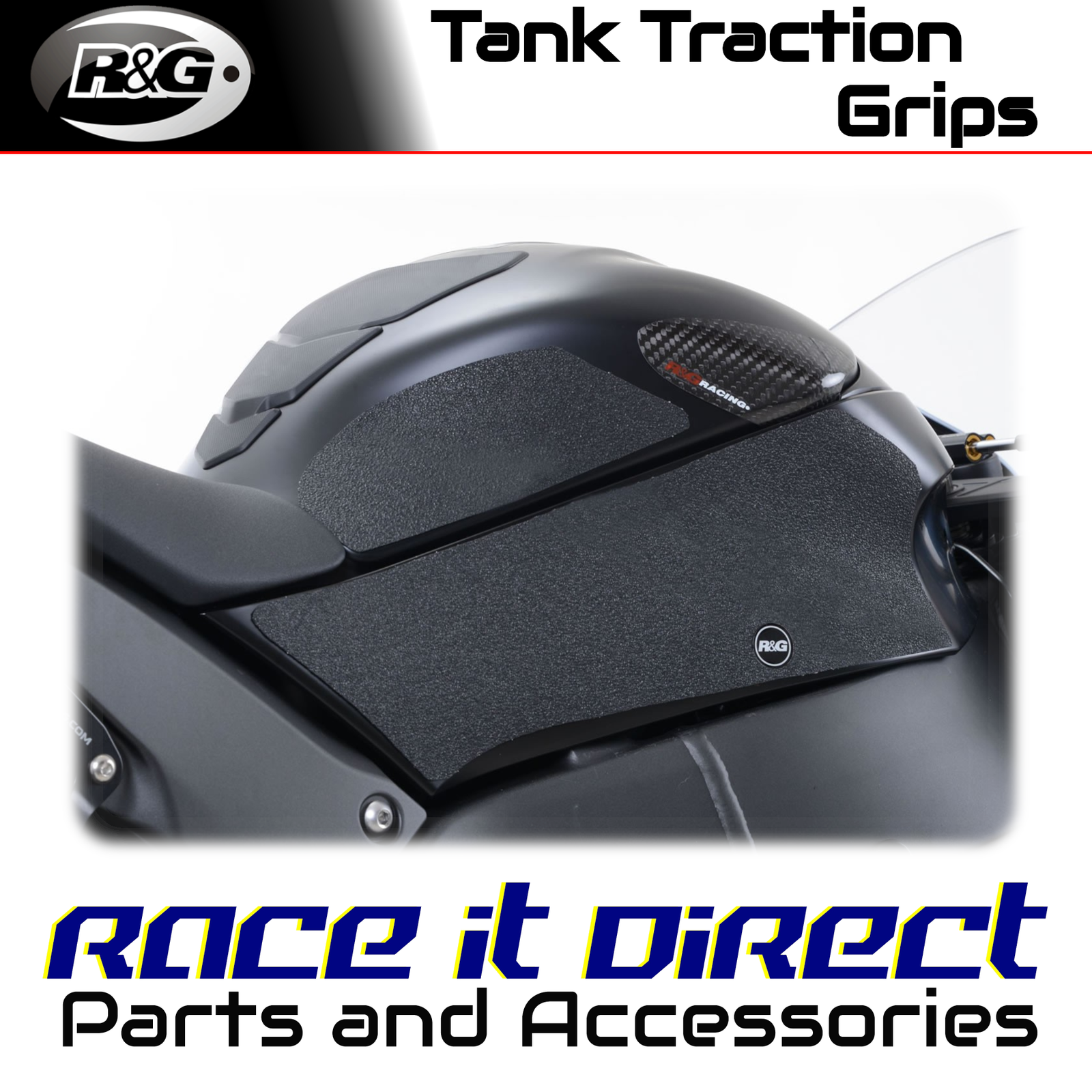 Tank Traction Grips for Kawasaki ZX10-R 2016-2020 Clear R&G