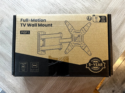 Full Motion TV Wall Mount For Most 13-42 inch TVs - Max VESA 200x200 (PISF1) NEW