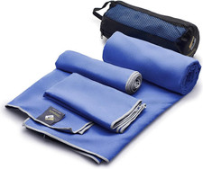 Quick Dry Towel Set 3 Pack Daily Use Lightweight Microfiber Travel Gym Camping