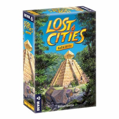 Roll & Write Spiel Devir Lost Cities, Brettspiel für 1-5 Spieler, BGLOCIRWPS