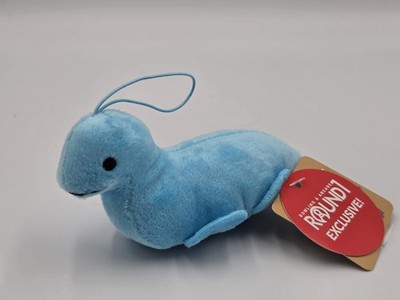 New Tags 3.93'' Blue Dinosaur Round 1 Exclusive Mini Strap Plushie Plush Kawaii