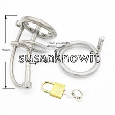 Stainless Steel Chastity Belt Male Chastity Device Metal Lock Large Cage For Men