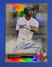 2017 Bowman Chrome REFRACTOR #CPA-10 Josh Ockimey RC ROOKIE AUTO Red Sox 376/499