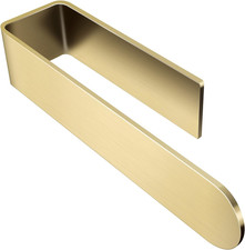 Gold Towel Holder Adhesive Hand Towel Bar Rack Brushed Brass Finish Towel Ring