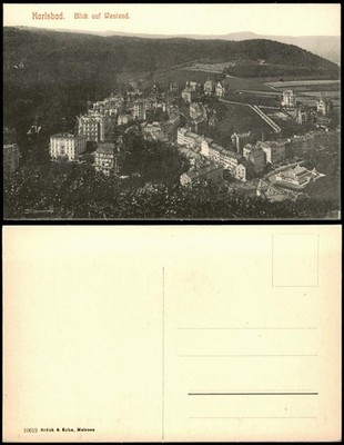 Postcard Karlsbad Karlovy Vary Blick auf Westend. 1909