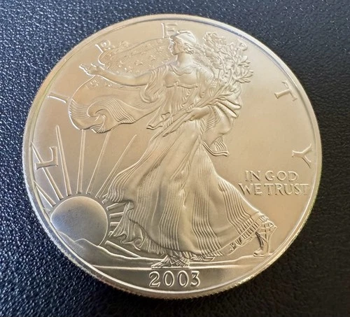 2003 Uncirculated American Silver Eagle 1 Oz .999 Fine Silver