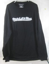 MITCHELL NESS BRANDED COLLEGIATE LS black pullover SHIRT MEN SIZE XXL