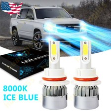 9007 Hb5 Led Headlight Bulbs High Low Beam Headlamp 8000k Ice Blue Pair C6