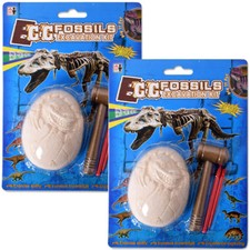 2er Set Ausgrabungs-Set Deko Dinosaurier Fossilien Skelett Lernspielzeug Kinder