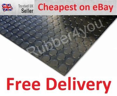 3 mm Münze Penny Nieten Gummi Bodenbelag Matte Schwerlast Matte Anti Rutsch Garage