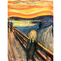 Edvard Munch The Scream Old Art Painting Reproduction Canvas Art Print
