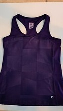 Fila Woman's Core Performance Print Racer Purple Small Tennis Tank 