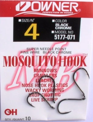 Owner Mosquito Hook, Gr. 3/0+2/0+1/0+1+2+4+6+8+10+12+14 Öhr-Haken, 5177, Haken