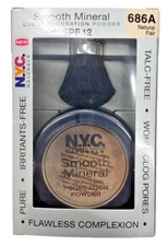 NEW NYC Smooth Mineral Loose Foundation Powder w/SPF 12- 686A NATURAL FAIR