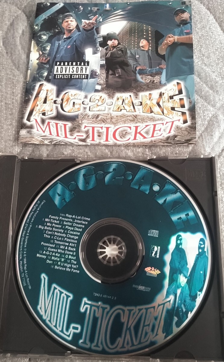 Mil-Ticket -A-G-2-A-KE (CD,1998) Rap-A-Lot Records Scarface