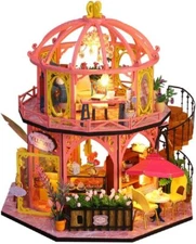 Miniature Wizardi Roombox Kit - Dessert Cafe Dollhouse Kit