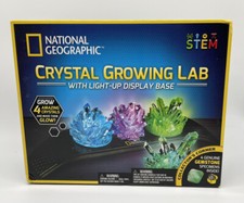 NATIONAL GEOGRAPHIC Crystal Growing Lab Kit W/ Light-up Display Base, STEM Toy