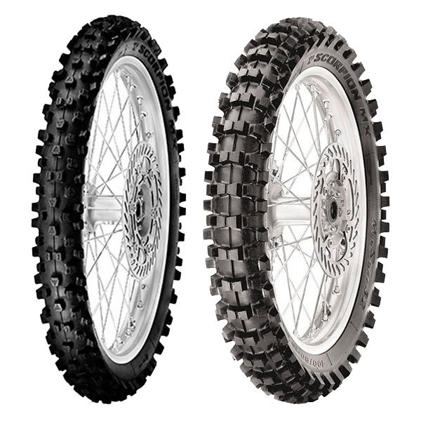 TYRE PAIR PIRELLI 2.50 -10 MX EXTRA J + 120/90-19 MX32 MID S