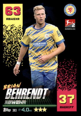 Match Attax Bundesliga 2022/2023 Karte 383 - Brian Behrendt