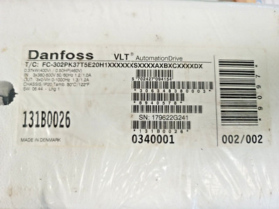 Ovp Danfoss FU Frequenzumrichter 0,37kW FC-302PK37T5... Frequency Converter
