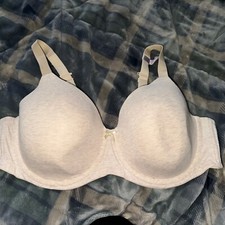 Ambrielle Bra 44DD Heather Oatmeal NWOT Full Coverage Tee Shirt Bra