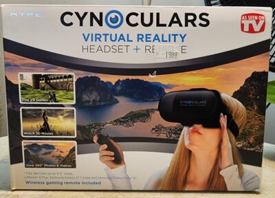 New Hype Cynoculars Virtual Reality Headset and Remote for iPhone and Android