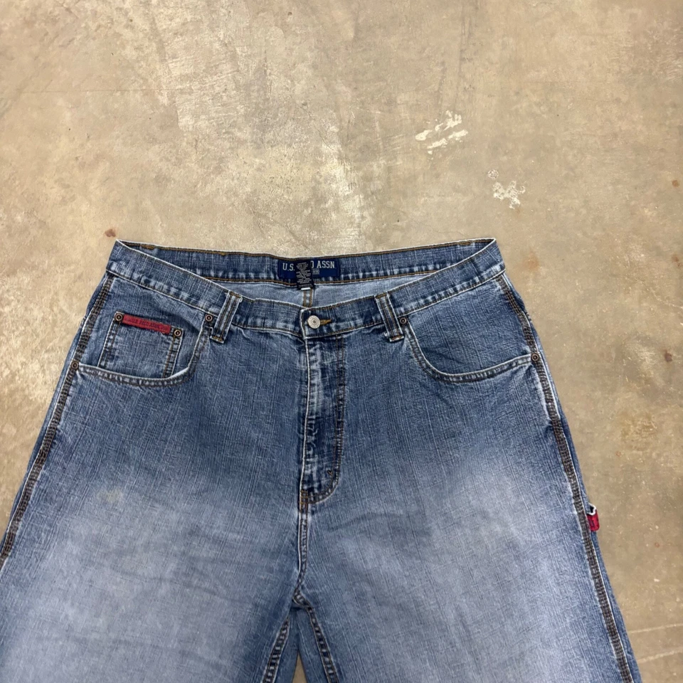 Pantalones Cortos De Colección EE. UU. Polo Assn Jean Para Hombre Talla 38 Azul Lavado Claro Sueltos Denim Foto 2 de 4