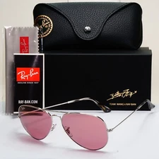 Ray-Ban x Team Wang Sunglasses Photochromic Rare Violet RB 3025 Aviator 003/4R