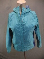 Columbia Size 14/16 Teens Blue 100 Nylon Full Zip Stand Collar Rain Jacket 112