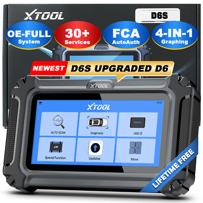 XTOOL D6S Car OBD2 Scanner Code Reader Full System Diagnostic Tool Free Update